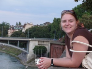 Rachel overlooking the Rhein