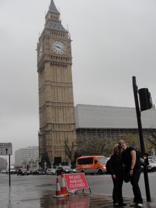 Rachel and I in front of Big Ben. 