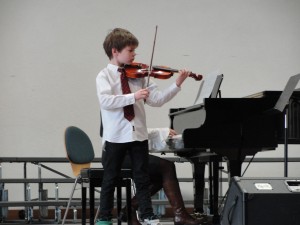 Beginning student plays in his first Music Festival!