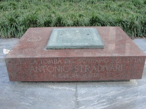 Though Stradivari's actual grave was destroyed when the cathedral was demolished, he has a memorial gravestone in a park.