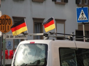 flags on cars